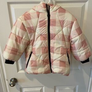 🇺🇸 Urban Republic Kids Pink and Cream Checkered Jacket